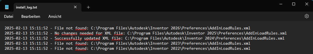sample logfile